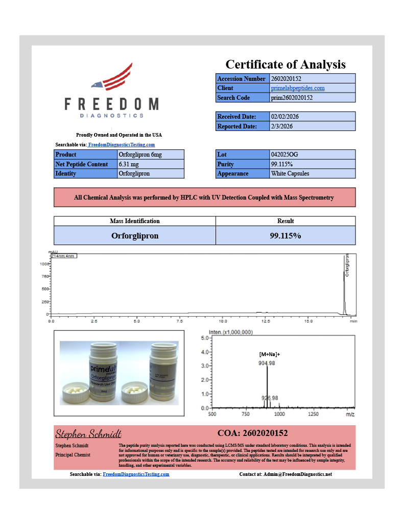 🔥（Weight Management）Orforglipron – 6mg-10 Vials