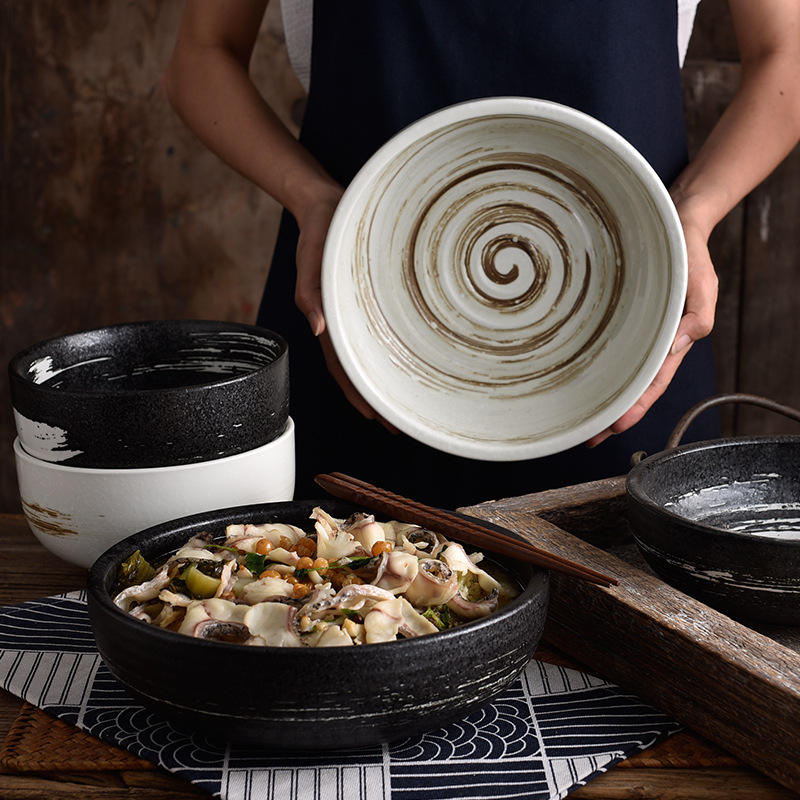 Klassisk Kinesisk Keramisk Suppetallerken –8 Tommer