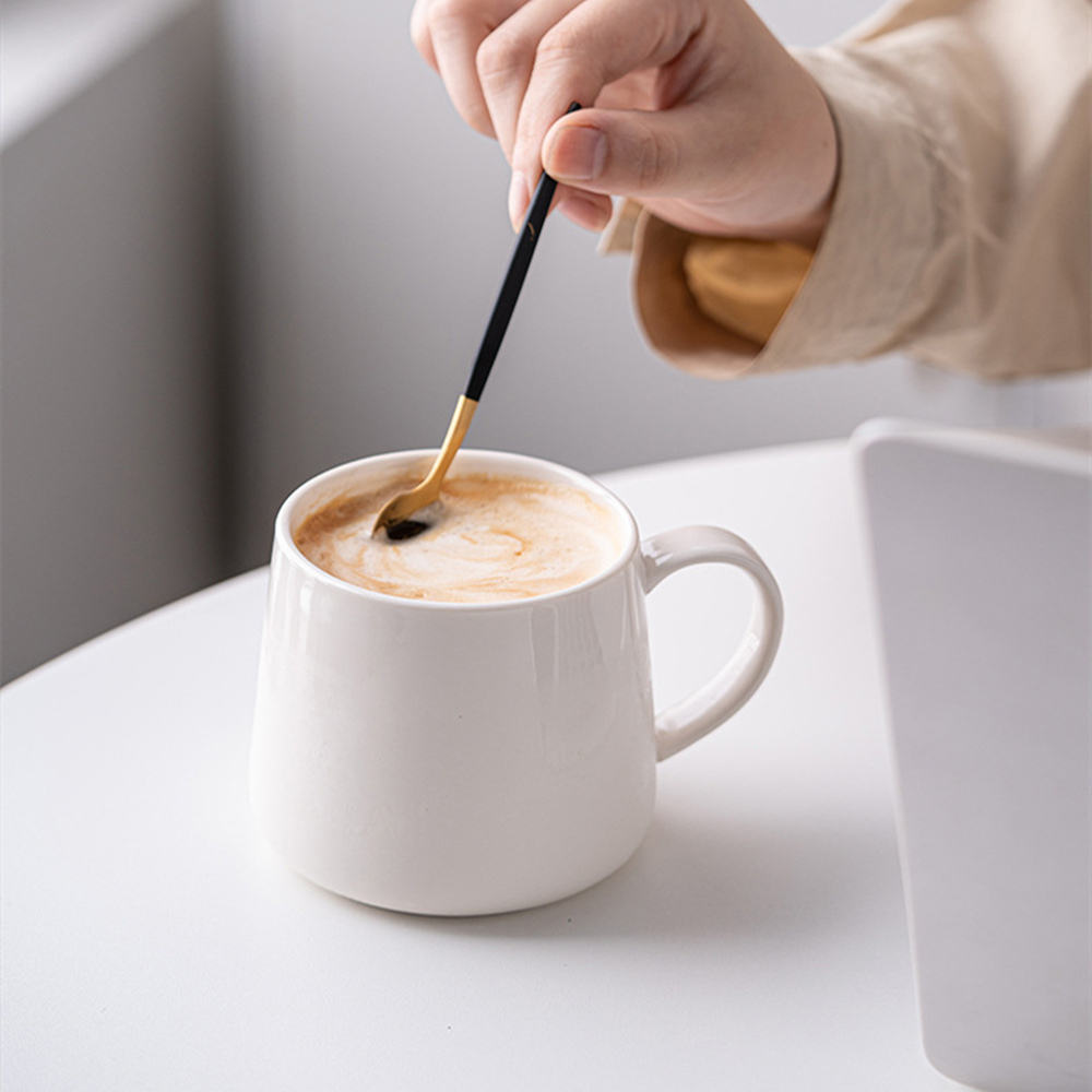 Let Luksus Hvid Keramisk Kaffemugg – 360 ml