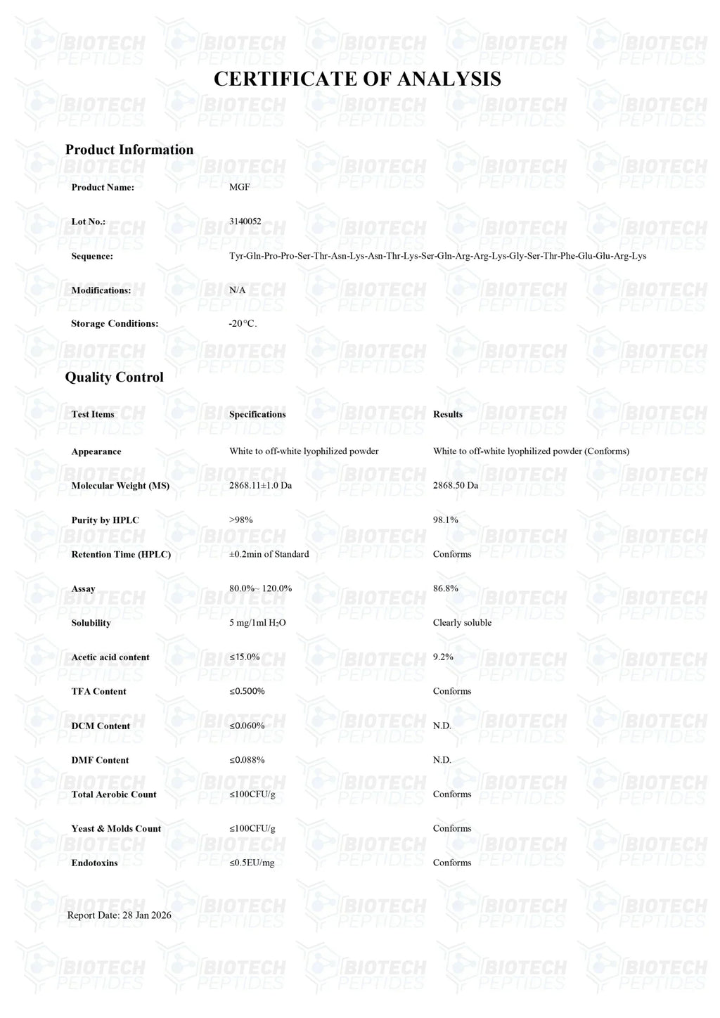 (💪Muscle Recovery) MGF (Mechano-Growth Factor) (5mg) - 10 Vials